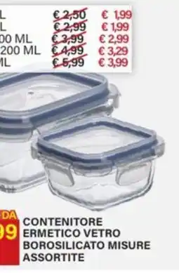 Ni Hao Market Contenitore ermetico vetro borosilicato offerta