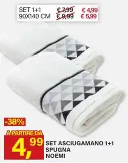 Ni Hao Market Set asciugamano 1+1 spugna noemi offerta