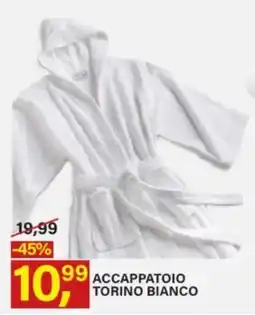 Ni Hao Market Accappatoio Torino Bianco offerta
