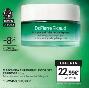 Maschera antirughe levigante espressa Dr. Pierre Ricaud
