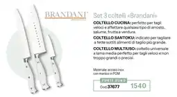 Stanhome Set 3 coltelli Brandani offerta