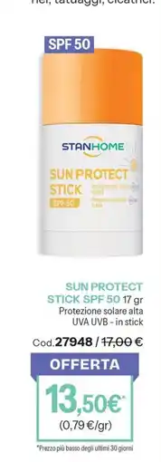 Stanhome Stanhome sun protect stick offerta