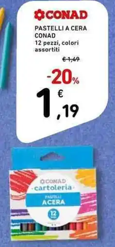 Conad Pastelli a cera conad offerta