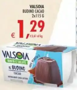 Deco Supermercati Valsoia budino cacao offerta