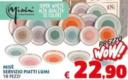 Europlanet Casa Misè servizio piatti lumi offerta