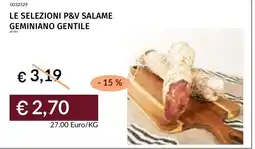 Prezzemolo e Vitale Le selezioni P&V salame geminiano gentile offerta