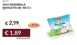Prezzemolo e Vitale Sole Mozzarella Nuvoletta offerta
