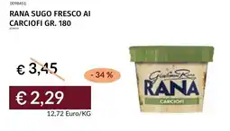 Prezzemolo e Vitale Rana sugo fresco ai carciofi offerta