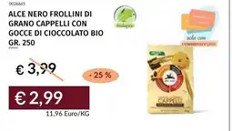 Prezzemolo e Vitale Alce nero Frollini di grano cappelli con gocce di cioccolato bio offerta