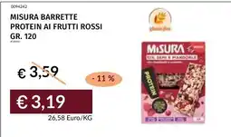 Prezzemolo e Vitale Misura barrette protein ai frutti rossi offerta