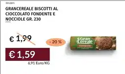 Prezzemolo e Vitale Gran Cereale biscotti al cioccolato fondente e nocciole offerta