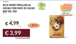 Prezzemolo e Vitale Alce Nero Frollini al cacao con fave di cacao bio offerta