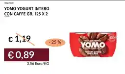 Prezzemolo e Vitale Yomo yogurt intero con caffe offerta
