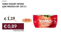 Prezzemolo e Vitale Yomo yogurt intero con fragola offerta