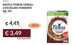 Prezzemolo e Vitale Nestlé Fitness Cereali Cioccolato Fondente offerta