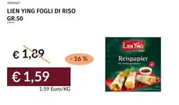 Prezzemolo e Vitale Lien Ying fogli di riso offerta