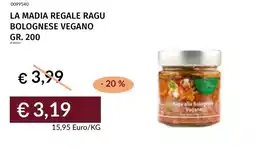 Prezzemolo e Vitale La Madia Regale Ragu Bolognese Vegano offerta