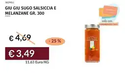 Prezzemolo e Vitale Giu giu sugo salsiccia e melanzane offerta