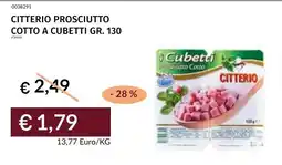 Prezzemolo e Vitale Citterio prosciutto cotto a cubetti offerta