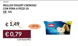 Prezzemolo e Vitale Muller yogurt cremoso con pera a pezzi offerta
