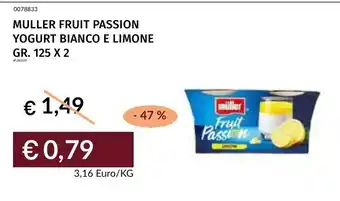 Muller Fruit Passion Yogurt Bianco e Limone