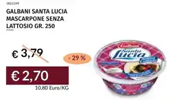 Prezzemolo e Vitale Galbani Santa Lucia Mascarpone senza lattosio offerta