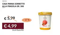 Prezzemolo e Vitale Casa Panna sorbetto alla fragola offerta
