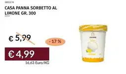 Prezzemolo e Vitale Casa Panna sorbetto al limone offerta