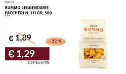 Prezzemolo e Vitale Rummo leggendarie paccheri offerta