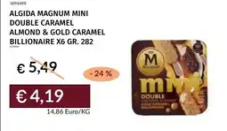 Prezzemolo e Vitale Algida Magnum Mini Double Caramel Almond & Gold Caramel Billionaire offerta