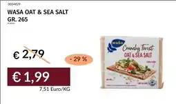 Prezzemolo e Vitale Wasa Crunchy Twist Oat & Sea Salt offerta