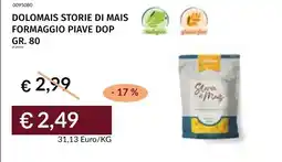Prezzemolo e Vitale Storie di Mais Formaggio Piave DOP offerta