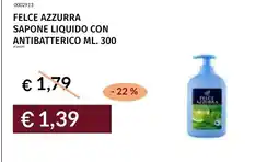 Prezzemolo e Vitale Felce Azzurra sapone liquido con antibatterico offerta