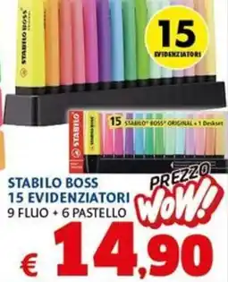 Europlanet Casa Stabilo Boss 15 evidenziatori offerta