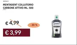 Prezzemolo e Vitale Mentadent collutorio carbone attivo offerta