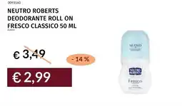 Prezzemolo e Vitale Neutro Roberts deodorante roll on fresco classico offerta
