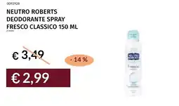 Prezzemolo e Vitale Neutro Roberts deodorante spray fresco classico offerta