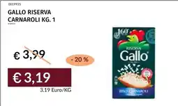 Prezzemolo e Vitale Gallo riserva carnaroli offerta