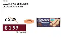 Prezzemolo e Vitale Loacker wafer classic cremkakao offerta