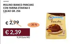 Prezzemolo e Vitale Mulino Bianco Pancake con farina d'avena e cacao offerta