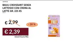 Prezzemolo e Vitale Bauli croissant senza lattosio con crema al latte offerta