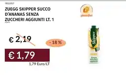 Prezzemolo e Vitale Zuegg Skipper succo d'ananas senza zuccheri aggiunti offerta