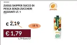 Prezzemolo e Vitale Zuegg Skipper succo di pesca senza zuccheri aggiunti offerta