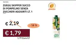 Prezzemolo e Vitale Zuegg Skipper succo di pompelmo senza zuccheri aggiunti offerta