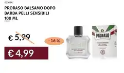 Prezzemolo e Vitale Proraso balsamo dopo barba pelli sensibili offerta
