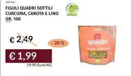 Prezzemolo e Vitale Figuli quadri sottili curcuma carota e lino offerta