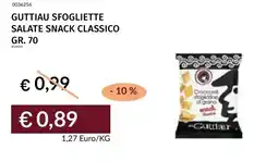Prezzemolo e Vitale Guttiau sfogliette salate snack classico offerta