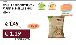 Prezzemolo e Vitale Figuli le guschettes con farina di piselli e mais offerta
