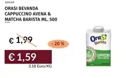 Prezzemolo e Vitale Orasi bevanda cappuccino avena & matcha barista offerta