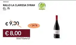 Prezzemolo e Vitale Rallo La Clarissa Syrah offerta